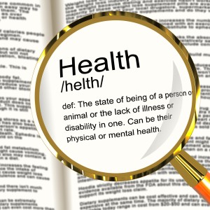 Health Definition Magnifier Showing Wellbeing Fit Condition Or Healthy